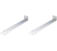 Alberts 332150 Équerre à béton | galvanisée Sendzimir | à sceller | 285 x 40 x 40 mm (Lot de 2)
