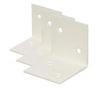 Alberts 332679 Équerre large | plastifiée blanche | 40 x 40 x 40 mm (Lot de 3)