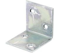 Alberts 332686 Équerre large | galvanisée Sendzimir | 40 x 40 x 40 mm | Set de 25 pièces