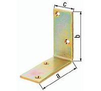 Alberts 333508 Équerre de poutre | large | passivé | 100 x 100 x 40 mm