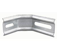 Alberts 333775 Équerre réglable 3 pans | deux angles à 45° | avec trous oblongs | galvanisée Sendzimir | 50 x 30 x 110 mm | Set de 6 pièces