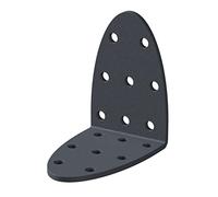 Alberts 333867 Équerre d'assemblage Ovado | plastifié gris graphite | 60 x 60 x 40 mm | Set de 12 pièces