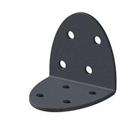 Alberts 333942 Raccord d'angle | Ovado | gris graphite plastifié | 40 x 40 x 40 mm | Set de 12 pièces