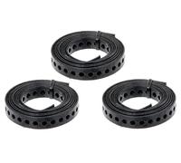 Alberts 334543 Bande perforée | avec ou sans bobine | plastifiée, en noir | largeur 17 mm | longueur 1,5 m | Set de 3 pièces