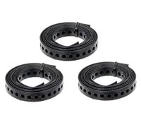 Alberts 335045 Bande perforée | avec ou sans bobine | plastifiée, en noir | largeur 20 mm | longueur 1,5 m | Set de 3 pièces