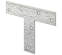 Alberts 335052 Platine d'assemblage | en forme de T | galvanisée Sendzimir | 140 x 110 x 30 mm