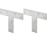 Alberts 335052 Platine d'assemblage | en forme de T | galvanisée Sendzimir | 140 x 110 x 30 mm (Lot de 2)