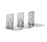 Alberts 335236 Équerre renforcée | acier inoxydable | 90 x 90 x 65 mm | Set de 3 pièces