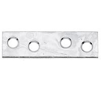 Alberts 336417 Platine d'assemblage | étroite | galvanisé Sendzimir | 50 x 14 mm | Set de 12