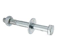 Alberts 338251 Vis à tête hexagonale | D-Fix, pour ancres de poteaux en H, en U, etc. | zinguées | M 10 x 90 mm | Set de 2 pièces