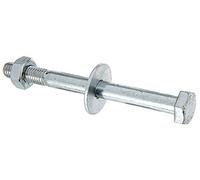 Alberts 338268 Vis à tête hexagonale | D-Fix, pour ancres de poteaux en H, en U, etc. | zinguées | M 10 x 110 mm | Set de 2 pièces