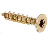 Alberts 338756 Vis à bois Maxi-Fix | sans embout, en boîte suspendue | électro-galvanisé jaune | Ø5 x 25 mm | set de 16 pièces