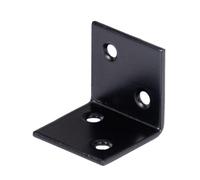 Alberts 338886 Equerre large - zinguée - noire - plastifiée - 30 x 30 x 30 mm