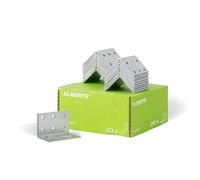 Alberts 339067 Équerre d'assemblage | galvanisée Sendzimir | 40 x 40 x 60 mm | Set de 20 pièces