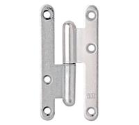 Alberts 341305 Paumelle universelle type Paris | utilisable à gauche ou à droite | galvanisé | 80 x 40 mm
