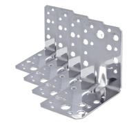 Alberts 342661 Raccord angulaire pour charges lourdes | Acier inoxydable | 150 x 150 x 65 mm (Lot de 4)
