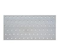 Alberts 353445 Plaque perforée | galvanisé sendzimir | 260 x 120 mm | set de 15 pièces