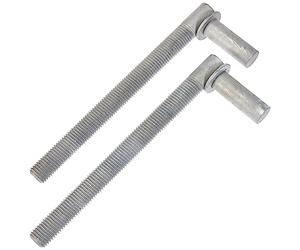 Alberts 410803 Gonds | une paire, à visser, réglable | galvanisés à chaud | cote axe Ø16 mm | longueur 190 mm | filetage M16