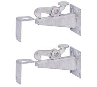 Alberts 410865 Lot de 2 bloqueurs de portail galvanisés à chaud Profondeur 100 mm Hauteur 65 mm Hauteur 50 mm