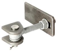 Alberts 411138 Penture de portail | pour ouverture à 180° | modèle long | vis et écrous galvanisés à chaud, boulons et goupilles fendues en acier inoxydable | filetage M16