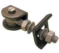 Alberts 412173 Penture de portail | pour ouverture à 180° | vis et écrous galvanisés à chaud, boulons et goupilles fendues en acier inoxydable | filetage M16
