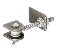 Alberts 417802 Penture de portail | pour ouverture à 180° | modèle court | vis et écrous galvanisés à chaud, boulons et goupilles fendues en acier inoxydable | filetage M12