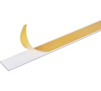 Alberts 424039 Barre plate, autocollante, aluminium, blanc, 1000 x 30 x 2 mm, lot de 4