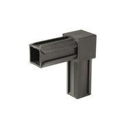 Alberts 426361 Raccord XD pour tubes carrés | 90° | plastique, en noir | 20 x 20 x 1,5 mm