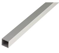 Alberts 474515 Tube carré Aluminium, anodisé couleur argent 2000 x 10 x 10 mm
