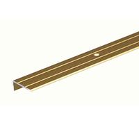 Alberts 476663 Profilé de protection pour nez de marche | aluminium, couleur or, anodisé | 1000 x 25 x 10 mm