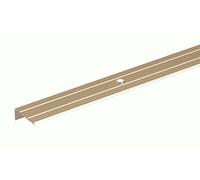 Alberts 490140 Profilé de protection pour nez de marche | percé | aluminium, anodisé couleur inox | 1000 x 24,5 x 10 mm