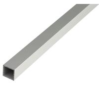 Alberts 497682 Tube carré, aluminium, anodisé couleur argent, 1000 x 30 x 30 mm, jeu de 2 pièces