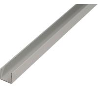 Alberts 497781 Profilé en U, aluminium, anodisé couleur argent, 1000 x 25 x 25 mm, jeu de 3 pièces