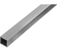 Alberts 497842 Tube carré, aluminium, naturel, 1000 x 15 x 15 mm, set de 5