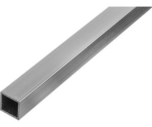 Alberts 497842 Tube carré, aluminium, naturel, 1000 x 15 x 15 mm, set de 5