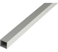 Alberts 498122 Tube carré, aluminium, anodisé couleur argent, 1000 x 25 x 25 mm, jeu de 3 pièces