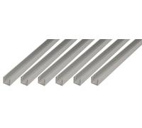 Alberts 498351 Profilé en U, aluminium, anodisé couleur argent, 1000 x 20 x 10 mm, 6 pièces