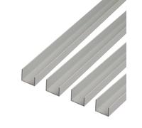 Alberts 498504 Profilé en U, aluminium, anodisé couleur argent, 1000 x 22 x 20 x 15 mm, jeu de 4 pièces