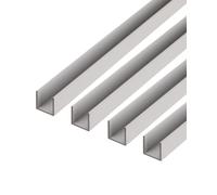Alberts 498542 Profil en U, aluminium, naturel, 1000 x 15 x 20 mm, set de 4