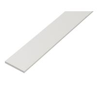 Alberts 498771 Barre plate, plastique, blanc, 1000 x 20 x 2 mm, 20 pièces