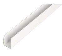 Alberts 498931 Profilé en U, plastique, blanc, 1000 x 12 x 10 mm, jeu de 12 pièces