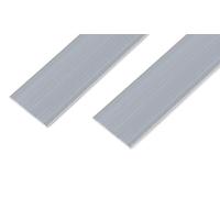 Alberts 499761 Barre plate, aluminium, naturel, 1000 x 60 x 3 mm, set de 2