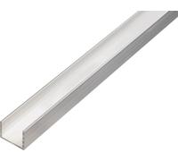 Alberts 499792 Profil en U, aluminium, naturel, 1000 x 15 x 10 mm, set de 6