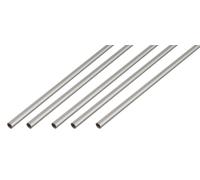 Alberts, 5 tubes ronds, aluminium, anodisé argenté, diamètre 15 x 1 mm, longueur 2 mètres