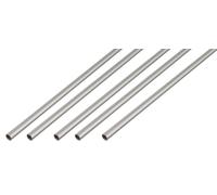Alberts, 5 tubes ronds, aluminium, anodisé argenté, diamètre 20 x 1 mm, longueur 2 mètres