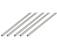 Alberts, 5 tubes ronds, aluminium, anodisé argenté, diamètre 30 x 2 mm, longueur 2 mètres