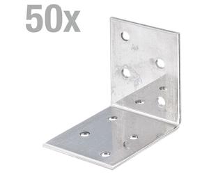 Alberts 50 x raccords d'angle 50x50x40 mm raccord métallique stable pour la construction en bois