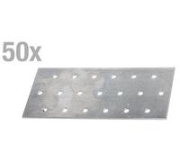 Alberts 50x plaque perforée 140x60x2 mm équerre de plaque perforée galvanisée sendzimir connecteur métallique stable