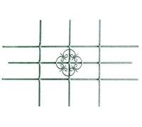 Alberts 553548 Grille de fenêtre Salzburg | grille de fenêtre pour l'extérieur comme protection anti-effraction | galvanisée à chaud | 1140 x 690 mm | réductible jusqu'à 590 x 390 mm