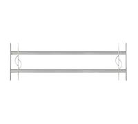 Alberts 563608 Grille de fenêtre Secorino Style, extensible pour fenêtres à l'extérieur, grille anti-effraction, galvanisé bleu, 300 x 1000-1500 mm